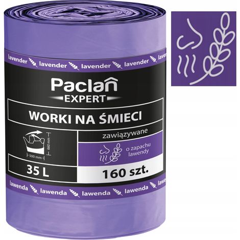 991402 Paclan Multitop Sacchi 35l 160 pezzi Lavanda (1/2)