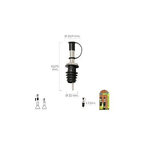 Bouchon Verseur Inox Avec Couvercle (2 Unités)