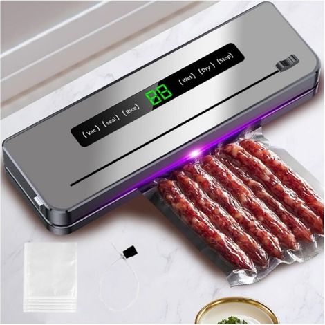 Machine sous vide compacte avec aspiration puissante pour conserver la viande et les aliments (1/4)