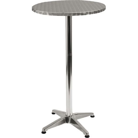 Tavolo Bar alto 110 cm. in alluminio reclinabile Round Up