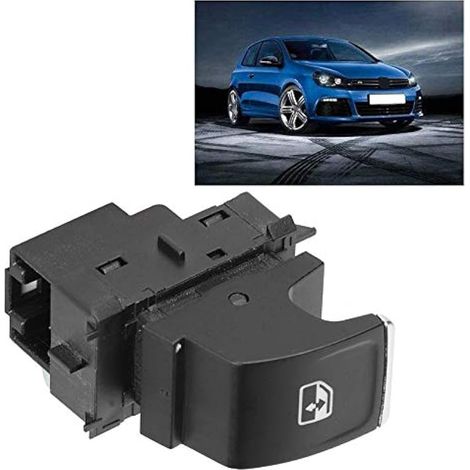 Bouton de Leve Vitre, Interrupteur de Commande de Vitre électrique, Lève-bouton en Plastique Métal pour Golf GTI 7 B8 Tiguan Touran 5GG959855a (1/3)