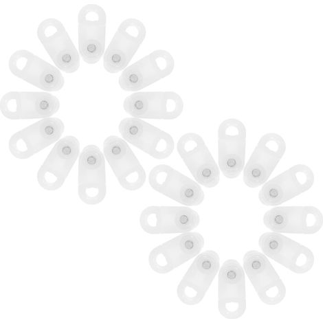 Rail de rideau coulissant avec 100 pièces de glissières double roue en plastique, conception compacte pour suspension légère dans traitements de fenêtres (1/5)