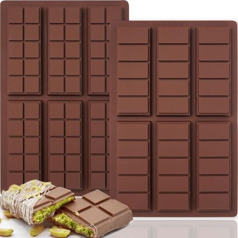 moldes para barras de chocolate, juego de barras de silicona fáciles de usar. (1/5)