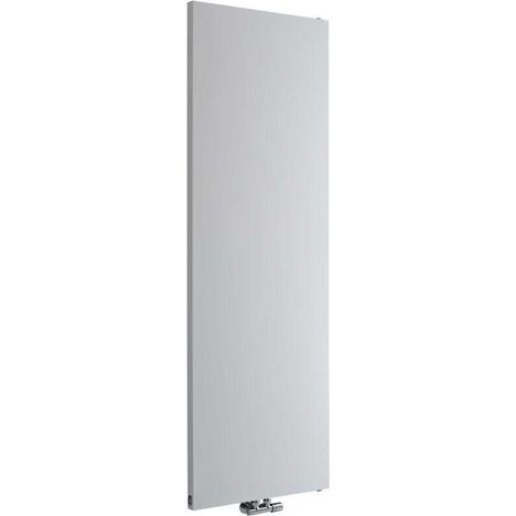Milano Riso White Vertical Column Single Flat Panel Radiator - 1800mm x 600mm (1/5)