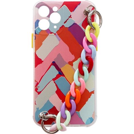 Étui souple en gel avec pendentif chaîne pour Samsung Galaxy S21 Ultra 5G multicolore (3) (1/5)