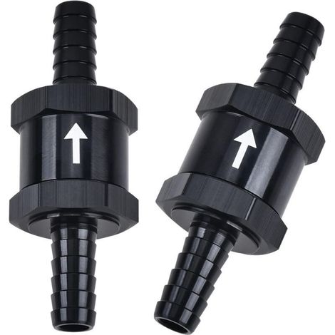Valvola di non ritorno del carburante, tubo da 10 mm (2 pezzi) per benzina e diesel – raccordo da 3/8″