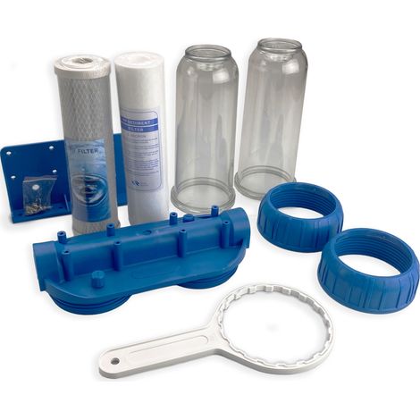 SISTEMA FILTRO ACQUA CARTUCCIA FILTRAZIONE NW-BR10B3 1/2'' 20,67 MM DOPPIO ELEMENTO PURIFICATORE