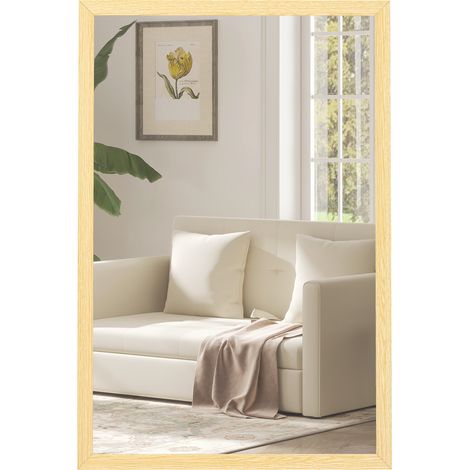 Miroir mural rectangulaire 40 x 60 cm PHILIP bois (1/5)