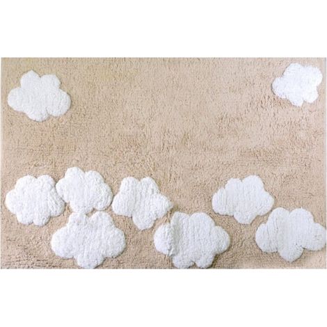 Alfombra de baño antideslizante Nuvole beige 50x80