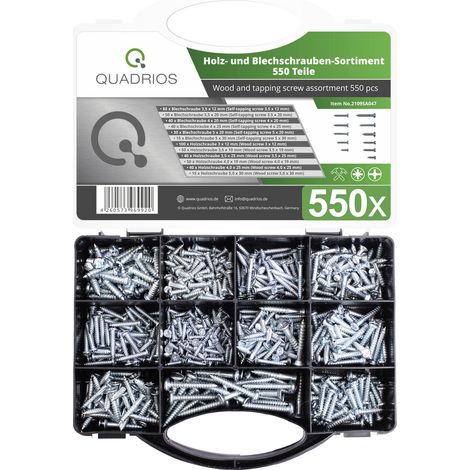 Quadrios 2109SA047 2109SA047 Blechschrauben-Sortiment 550 St.