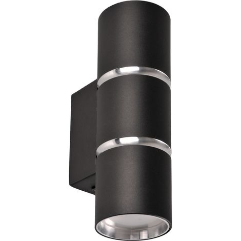 Applique murale tube noire alu 2xGU10 BAMBOO Polux IP20 (1/5)
