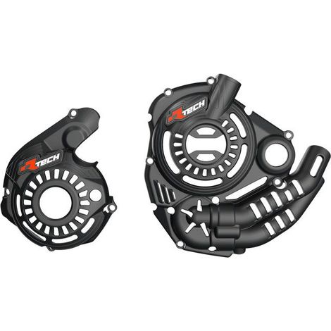 COPERCHIO FRIZIONE E COPERCHIO ALTERNATORE RACETECH (RTECH) 2025/12 YAMAHA T7 TENERE 700 '25, NERO