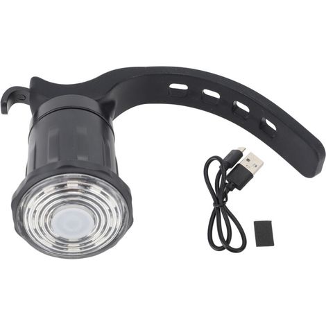Feu arrière de vélo à LED multicolore avec détection intelligente de freinage automatique, rechargeable par USB (1/5)