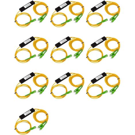 Répartiteur de fibre optique SC/APC 1/2" 10X, coupleur à double fenêtre compatible avec les systèmes de communication par fibre optique WHBYV (1/4)