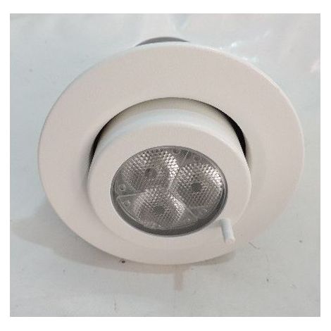 Spot encastré LED 3.6W orientable blanc Ø 120mm blanc chaud 3000K 270lm faisceau 45° IP20 SPRINT MINI SIDE LIGHTING 67915-LBC-45