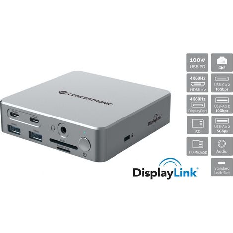 HUB Switch CONCEPTRONIC DONN25G Plata