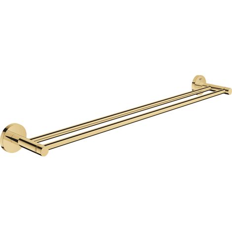 Grohe Essentials Toallero metálico doble con fijaciones ocultas, Cool Sunrise (40802GL1)