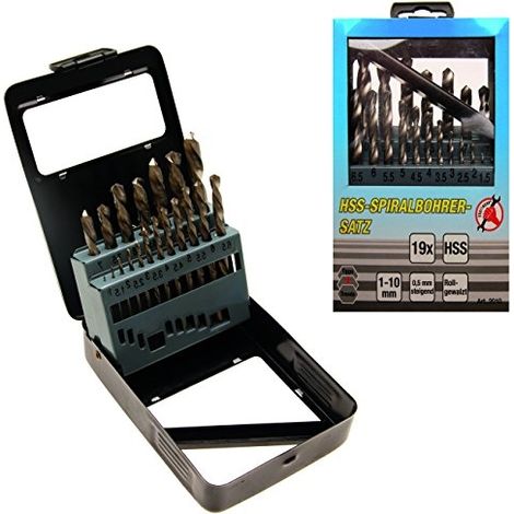 BGS - 2101-COFFRET DE FORETS HÉLICOÏDAUX-HSS 1-10 MM, 19 PIÈCES - (1/7)