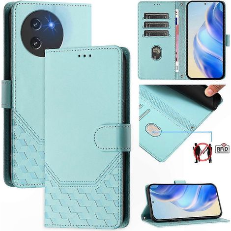 Echtlederhülle mit RFID-Schutz und Wabenmuster, kompatibel mit Note 59 und Note 59 Pro, robustes und elegantes Design (1/4)