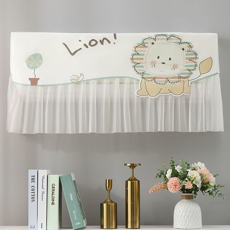 Housse de climatiseur d'intérieur murale, housse décorative en dentelle pour climatiseur de fenêtre, housse anti-poussière pour climatiseur d'intérieur (lion) (1/5)
