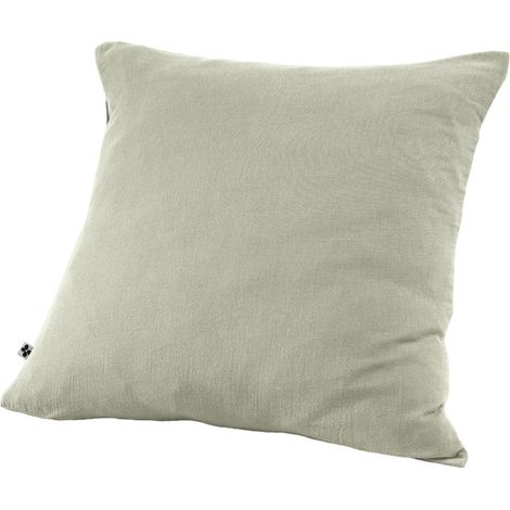 Taie d'oreiller Gaze de coton 60 x 60 cm GAIA coloris Vert d'eau