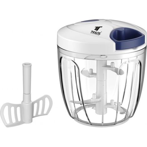 Tritatutto Manuale da 520 ml, Tritatore per Cipolle con 2 Lame in Acciaio Inox, Tagliacipolle manuale con acciaio inox e 2 lame