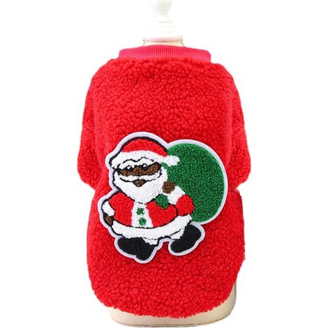 1 Pull Noël pour Chien et Chat, Vêtement Hiver Chaud, Motif Père Noël, Accessoire Fête et Cosplay (1/5)