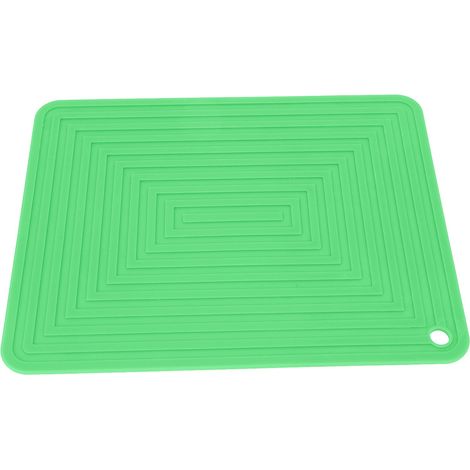 Tapis d'égouttage antidérapant, flexible et isolant, en silicone, pour la cuisine. (1/5)