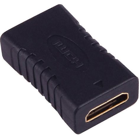 Adaptateur Mini HDMI femelle vers Mini HDMI femelle (plaqué or) (noir) (1/4)