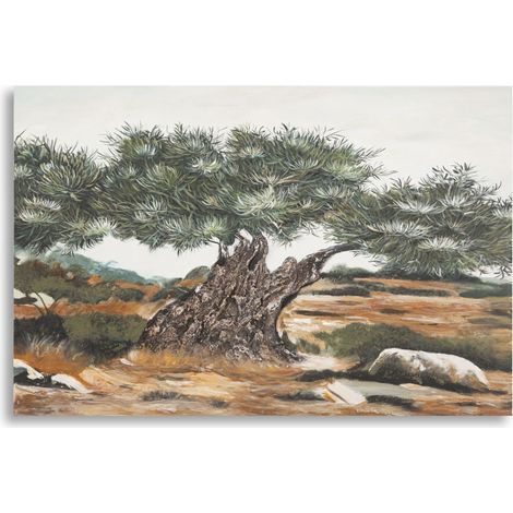 CUADRO SOBRE LIENZO OLIVO -B- CM 120X3,8X80