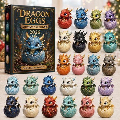 Bébé dragon coquille d'œuf calendrier avent 2026 2D