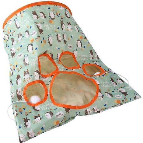 Tunnel pliable pour chat, jouet interactif à froisser, petit tube pour animaux de compagnie avec balles amusantes (1/5)