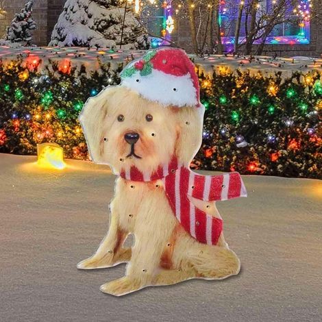 Décorations de jardin extérieures plates en 2D, statues de jardin extérieures, décorations de Noël, animaux lumineux, lumières créatives LED étanches pour jardin, sculptures d'animaux illuminées pour 
