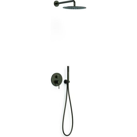 Kit mitigeur encastré 2 voies Rapid‑box pour douche Study Noir bronze - TRES 26238004KMB