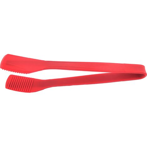 Küchenzange, multifunktionale Küchenzange, Silikon, hitzebeständig, geeignet zum Kochen und Grillen, rot, 2er-Set.