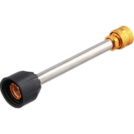 High-pressure stainless steel nozzle for car washing, extension rod sprinkler for garden irrigation, rust-resistant metal spray head, easy-to-connect threaded fitting (1/4)