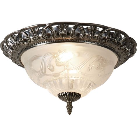 Plafoniera Contemporanea Derby Alluminio Ottone Vetro 1 Luce E14 (1/3)
