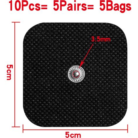 10/20 5 x 5 cm Gel-Elektrodenpads für TENS/EMS-Massagegeräte, Nerven- und Muskelstimulatoren, Physiotherapie, Ganzkörpermassage  04235-AquaForge