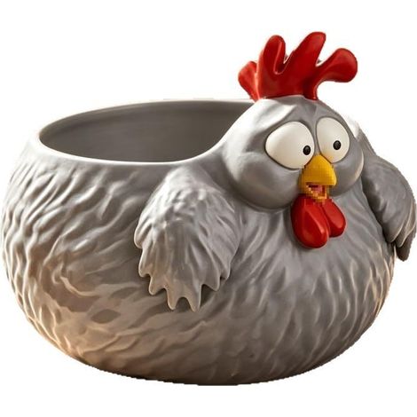 Funny Chicken Bowl, a quirky and portable egg snack storage bowl.