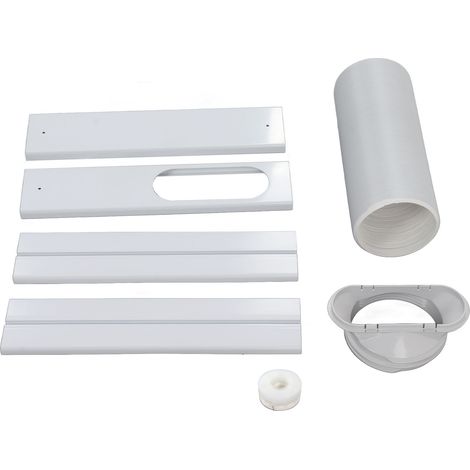 Kit de ventilation de fenêtre pour climatiseur portable avec plaque, adaptateur universel et joint d'étanchéité pour tuyau de 150 mm et 130 mm. (1/5)