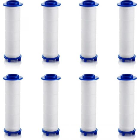 9,5 cm 8er-Pack PP-Baumwollfilter, Turbo-Duschkopfgewinde (1/4)