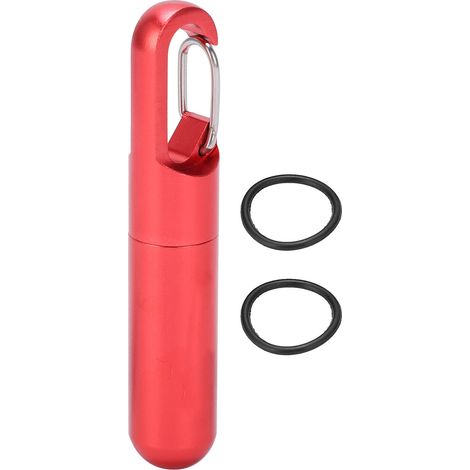 Mini-outil de coupe multifonction EDC portable, porte-clés pendentif, capsule couteau rouge (1/4)