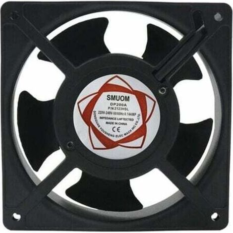 Ventilatore assiale Enowelir per cassetta camino, inseribile, resistente alle alte temperature, con pale in metallo, silenzioso e universale. 120 x 120 x 38 mm (1/3)