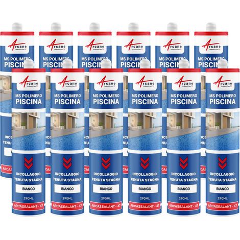Sigillante per piscine, costruttori di piscine, spa, centri benessere - ARCASEALANT PISCINA - 290 ml x 12 Bianco - ARCANE INDUSTRIES (1/5)
