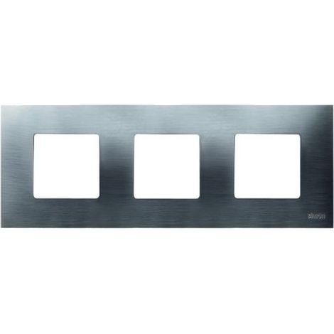 Funda intercambiable INOX 3 elementos Simon 27 PLAY 2700637-042 (1/2)