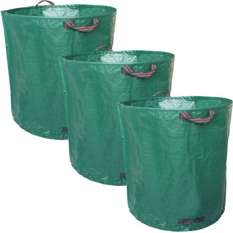 reno – Pack of 3 500L polypropylene waste bags (150g/m²) – Self-supporting with handles – UV and tear resistant (1/5)