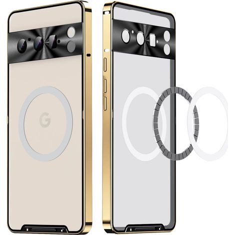 Custodia protettiva per fotocamera Google Pixel 8 Pro, CamShield MagSafe, trasparente/oro (1/5)
