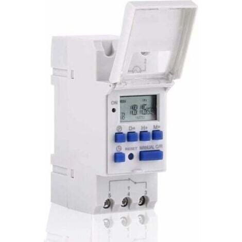 Minuteur numérique LCD programmable hebdomadaire 220 V – TRIMEC – 16 fonctions ON/OFF, affichage clair et relais intégré (1/5)