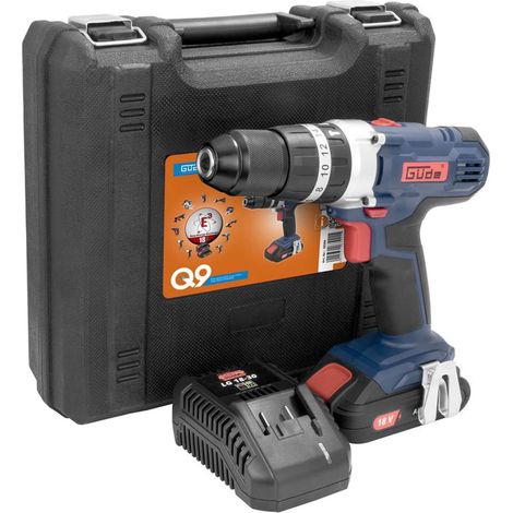 Güde Q9 Akku Schlagbohrschrauber BSB 18-201-30K Koffer + 13 tlg Bohrer & Bit Set (1/5)