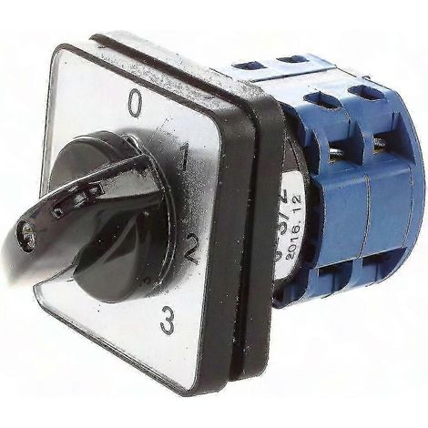 Commutateur rotatif à came 660V 20A, 6 bornes 4 positions, sélecteur de transfert industriel, boîtier robuste, usage professionnel. (1/5)